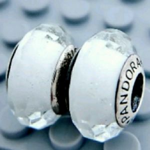 Pandora pair of white fascinating Muranos.